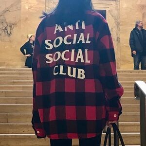 Anti social social club flannel shirt. Excellent condition. Size M.